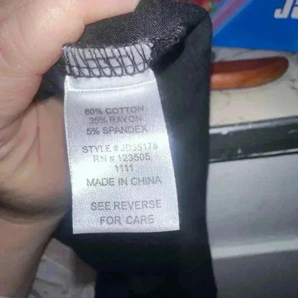 Rainbow sleeve black form fitting small woman’s dress by Heart & Hips - Picture 6 of 7